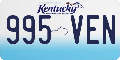 KY license plate 995VEN