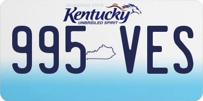 KY license plate 995VES
