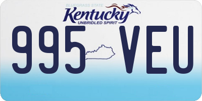 KY license plate 995VEU