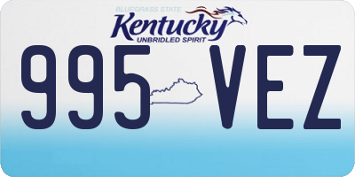 KY license plate 995VEZ