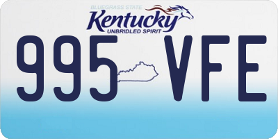 KY license plate 995VFE