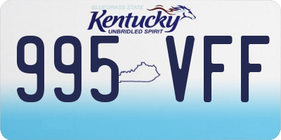 KY license plate 995VFF