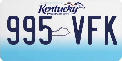 KY license plate 995VFK