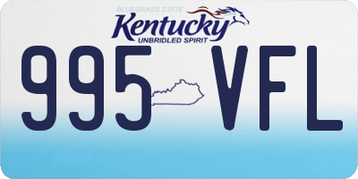 KY license plate 995VFL