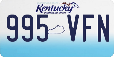 KY license plate 995VFN