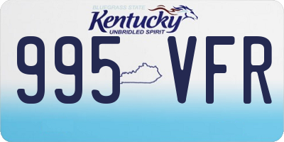 KY license plate 995VFR