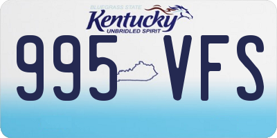 KY license plate 995VFS