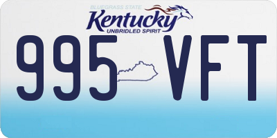 KY license plate 995VFT