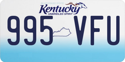 KY license plate 995VFU