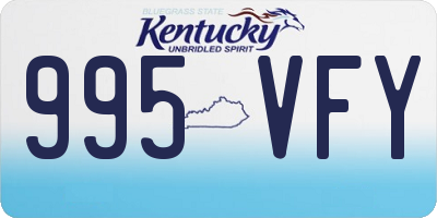 KY license plate 995VFY
