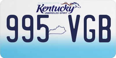 KY license plate 995VGB