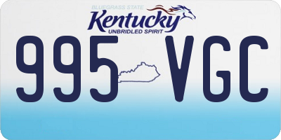 KY license plate 995VGC