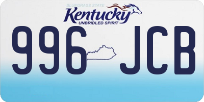 KY license plate 996JCB