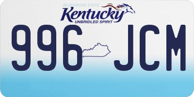 KY license plate 996JCM