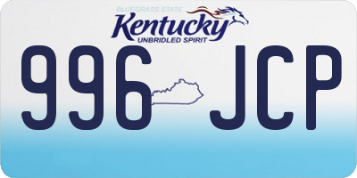 KY license plate 996JCP