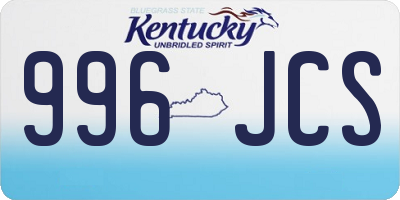 KY license plate 996JCS