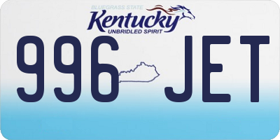 KY license plate 996JET