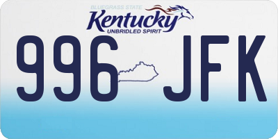 KY license plate 996JFK