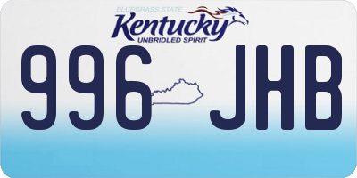 KY license plate 996JHB