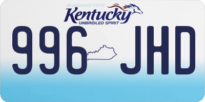KY license plate 996JHD