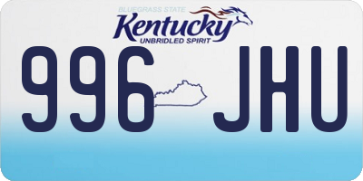 KY license plate 996JHU