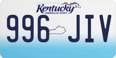 KY license plate 996JIV