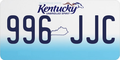 KY license plate 996JJC
