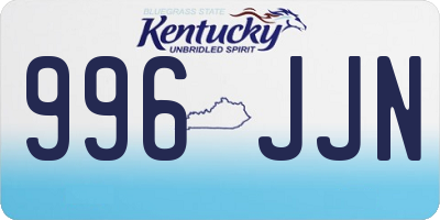 KY license plate 996JJN