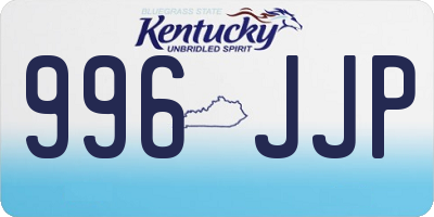 KY license plate 996JJP