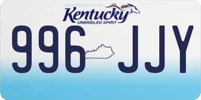KY license plate 996JJY