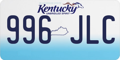 KY license plate 996JLC