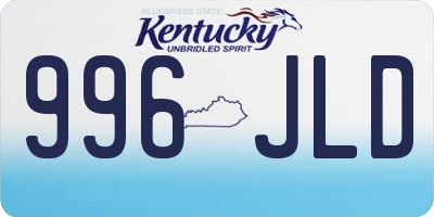 KY license plate 996JLD