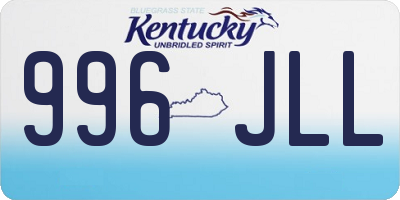 KY license plate 996JLL