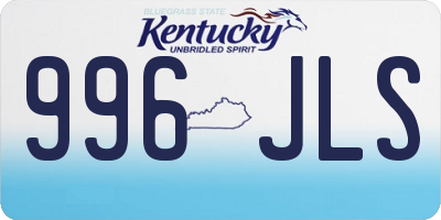 KY license plate 996JLS