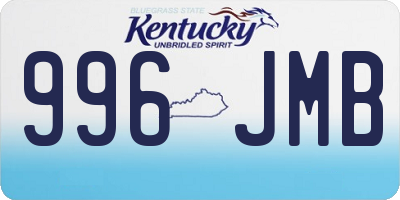 KY license plate 996JMB