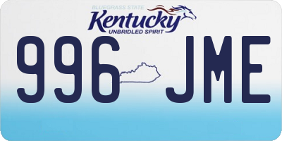 KY license plate 996JME