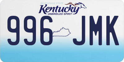 KY license plate 996JMK