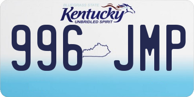 KY license plate 996JMP