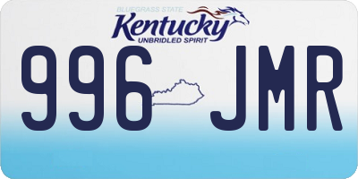 KY license plate 996JMR
