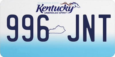KY license plate 996JNT