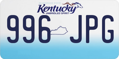 KY license plate 996JPG