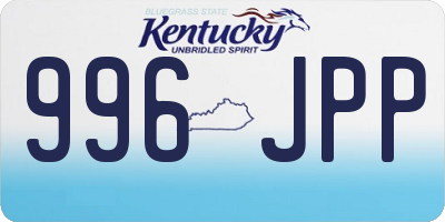 KY license plate 996JPP