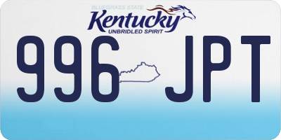 KY license plate 996JPT