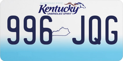 KY license plate 996JQG