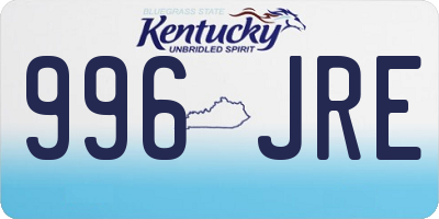 KY license plate 996JRE