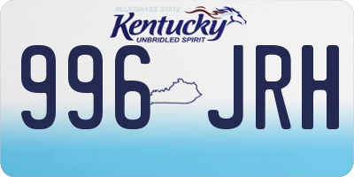 KY license plate 996JRH