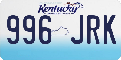 KY license plate 996JRK