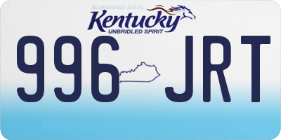 KY license plate 996JRT