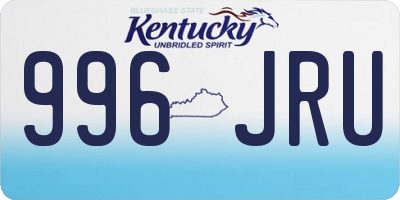KY license plate 996JRU