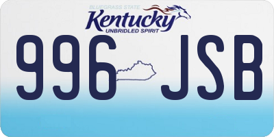 KY license plate 996JSB
